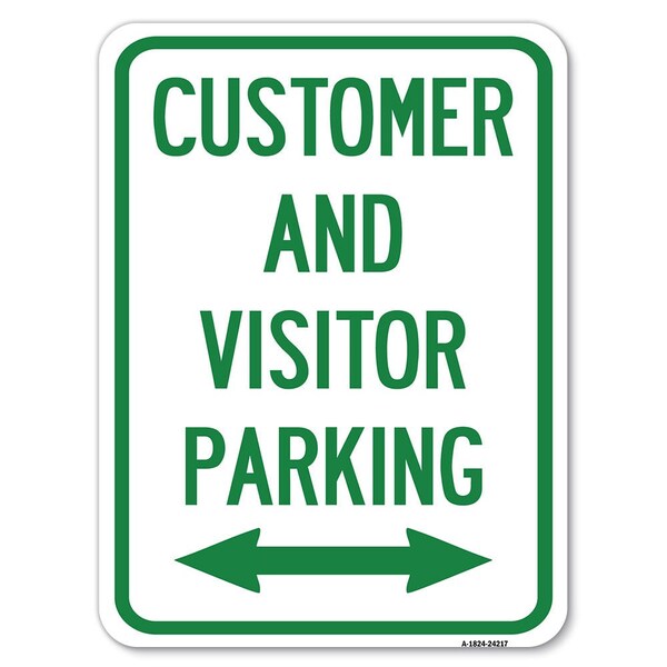 Customer and Visitor Parking Bidirectional Arrow Rust Proof Parking, A-1824-24217